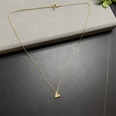 fashion plated 14K gold triangle necklace simple copper clavicle chainpicture12